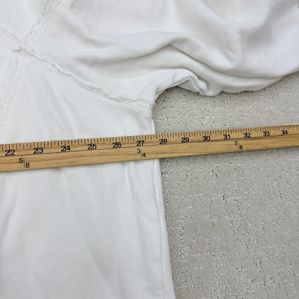 Free People On the Rise Pullover Women Small? White Oversized V-Neck Side Zip - Picture 5 of 12